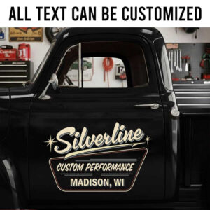 personalized hot rod lettering decal garage sign shop truck door art decal vehicle lettering sticker 14179