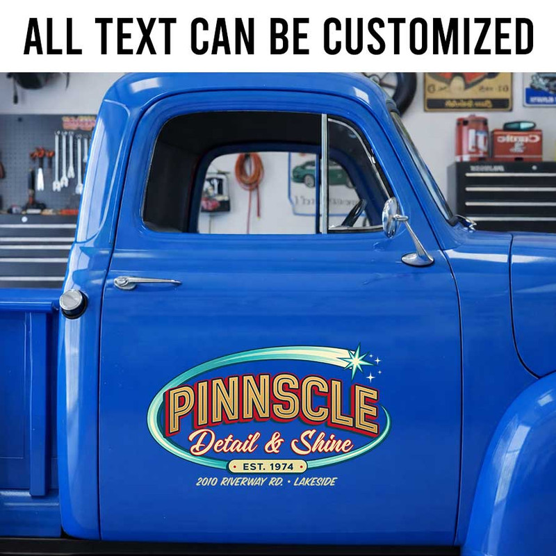 personalized car washing garage sign decal detail garage sign car lettering sticker 14181 - Image 2