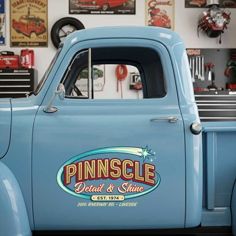 personalized car washing garage sign decal detail garage sign car lettering sticker 14181 - Image 3