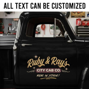 personalized shop truck door art ride in style hot rod garage sticker 14186