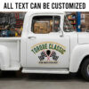Personalized Racing Event Car Decal ? Vintage Torque Classic Logo with Checkered Flags for Auto Enthusiasts sticker 14217