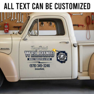 Personalized Industrial Welding Company Decal with Custom Name and Metalwork Emblem sticker 14248