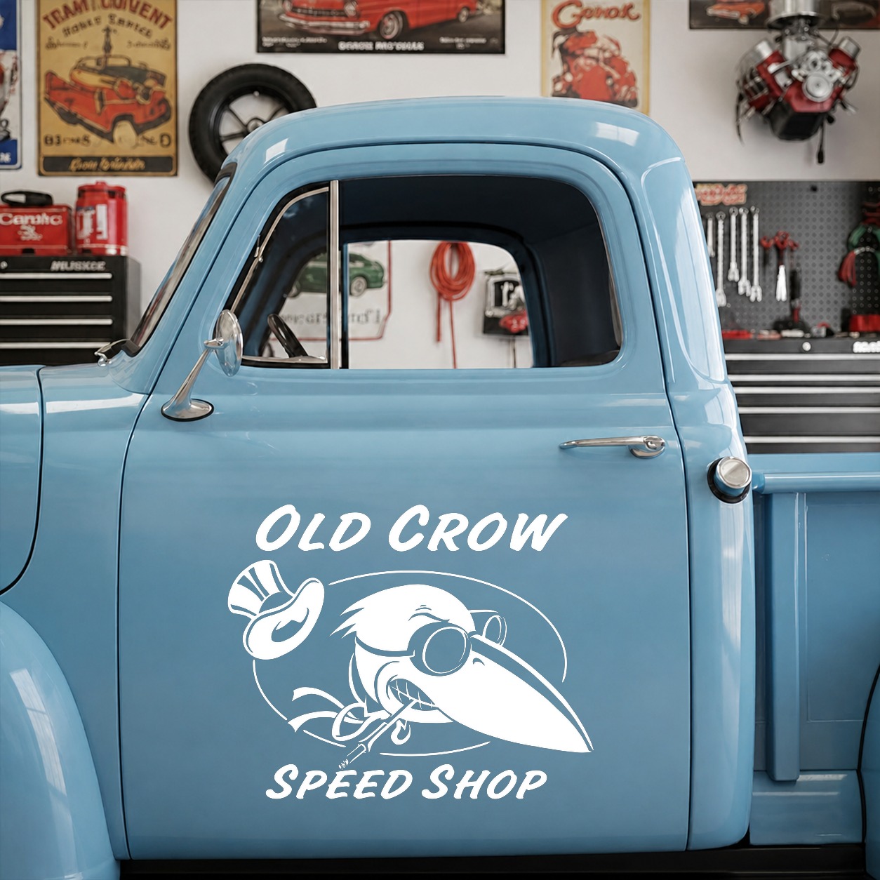 speed shop | hot rod |vintage | kustom kulture vinyl stickers 09690 - Image 6