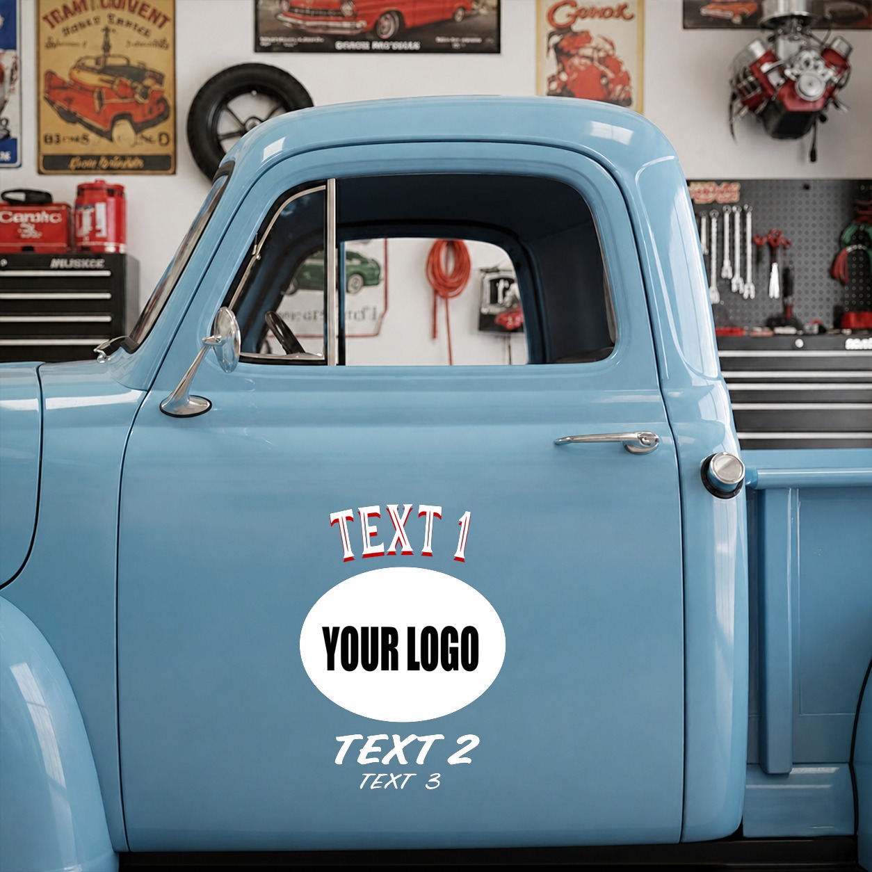 personalized vinyl sticker | hot rod | speed shop | garage vinyl stickers 09709 - Image 6