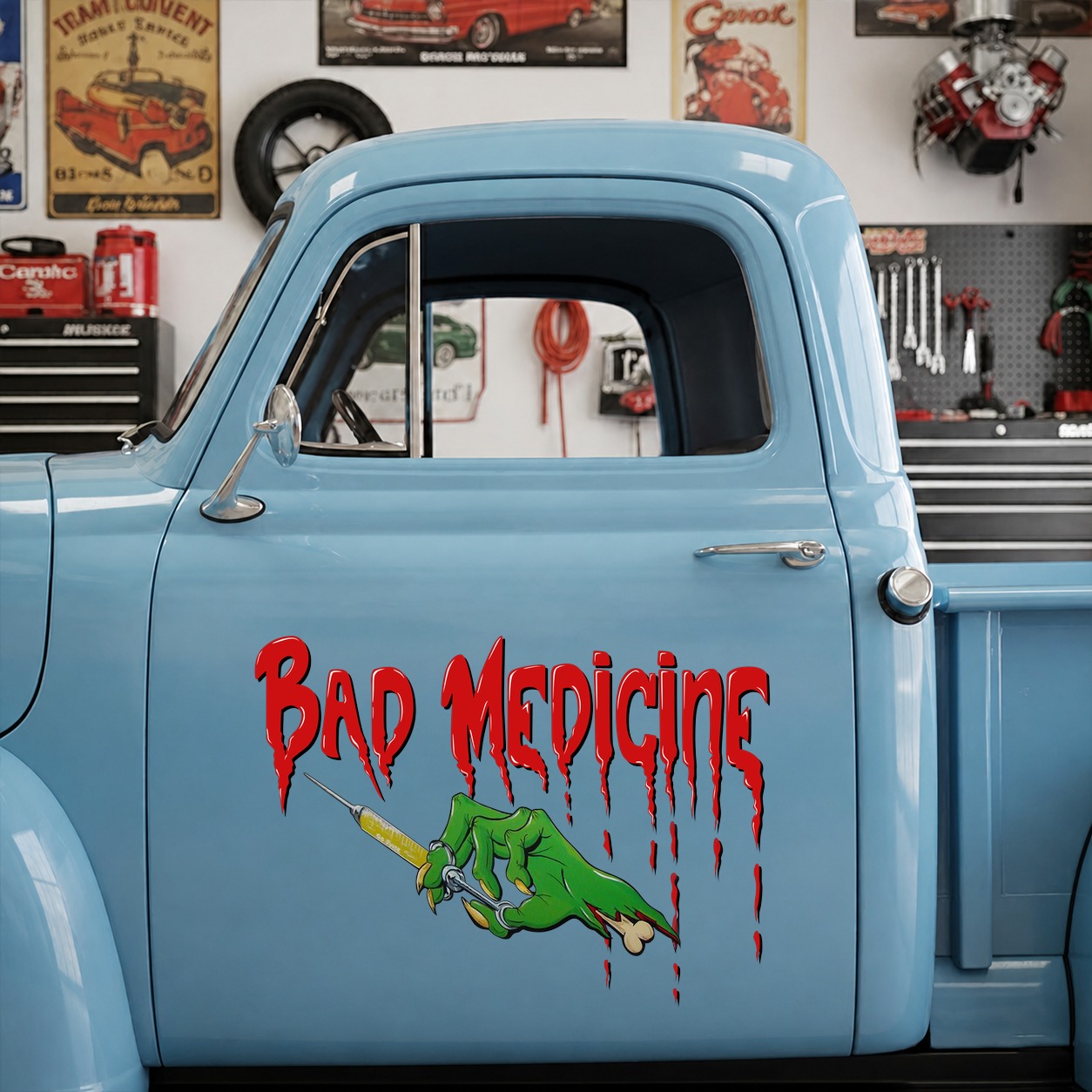 hot rod garage vinyl stickers 09886 - Image 8
