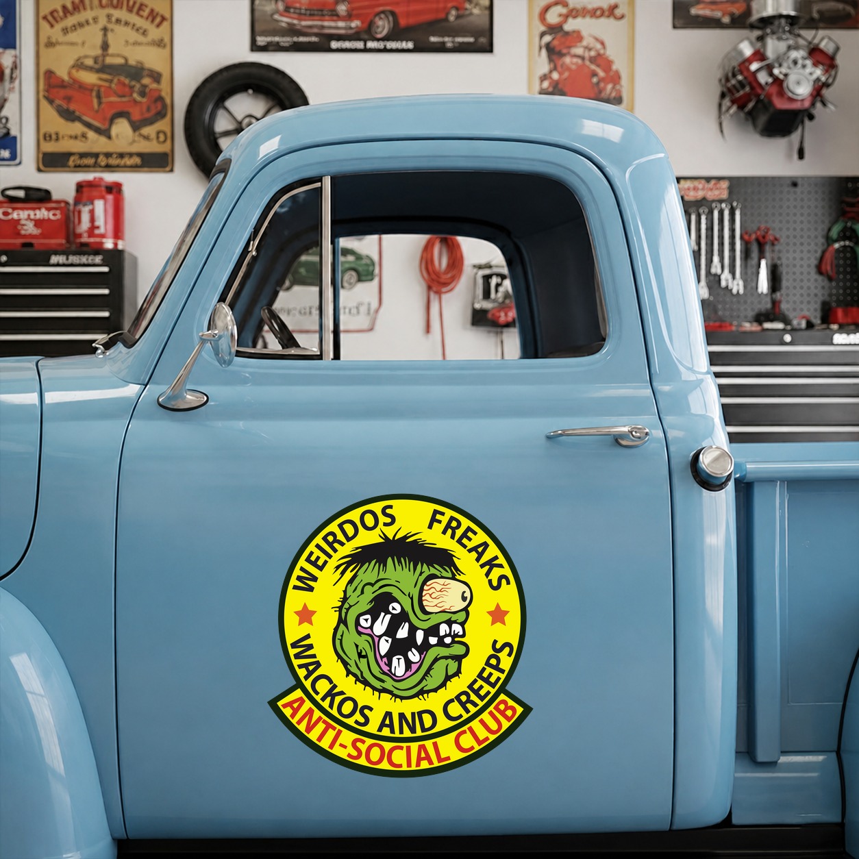 RAT ROD HOT ROD CHOPPER RAT FINK MOTORCYCLE vinyl stickers 09899 - Image 10