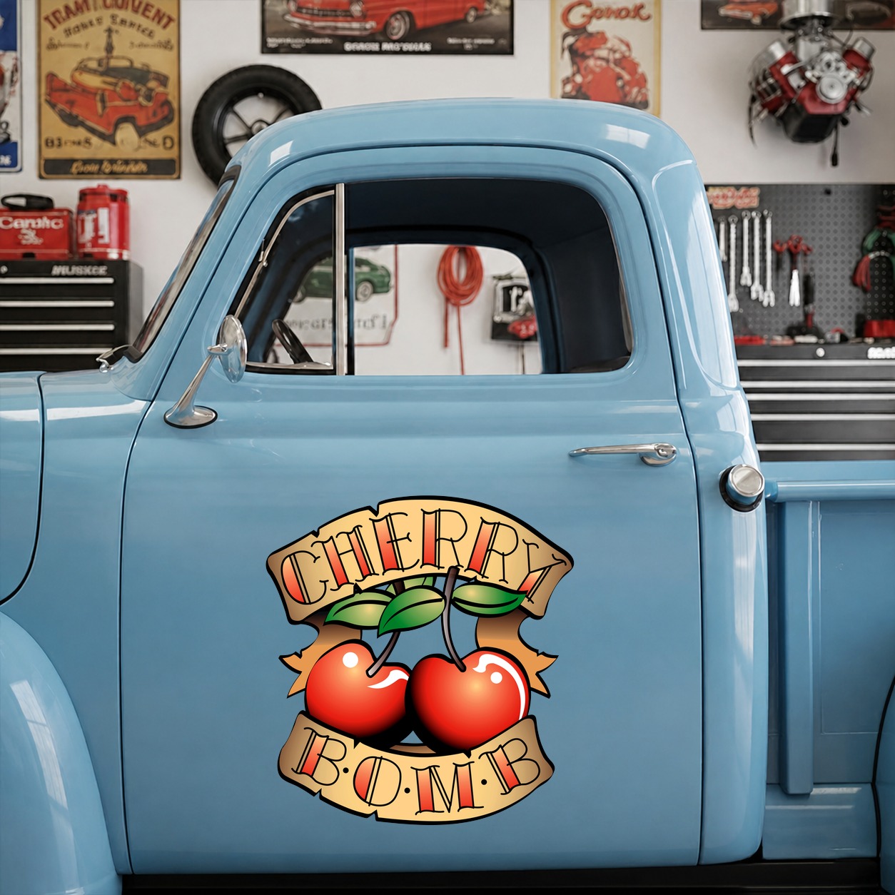 cherry bomb | hot rod garage vinyl sticker 09924 - Image 7