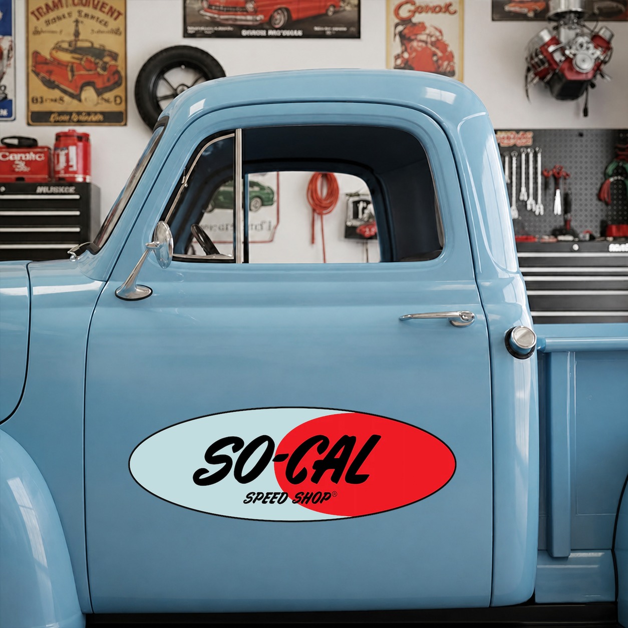 so cal speed shop | hot rod garage vinyl sticker 09948 - Image 7