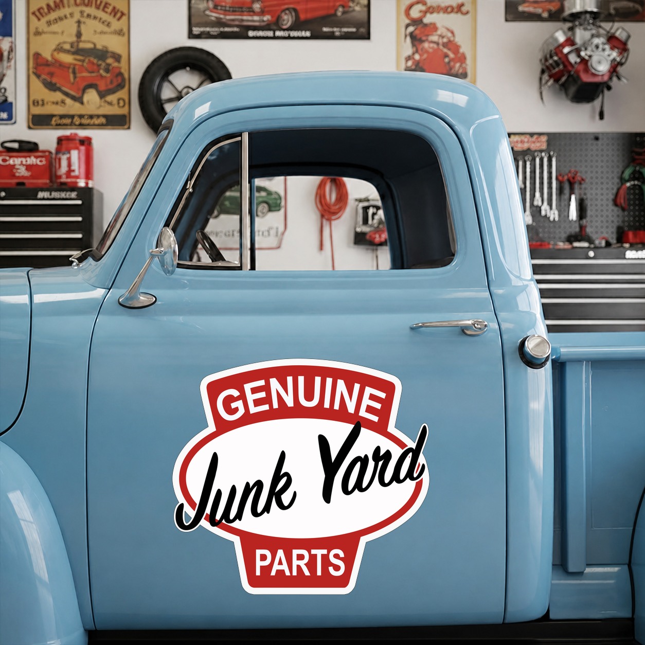 hot rod garage | genuine parts vinyl sticker 09949 - Image 7