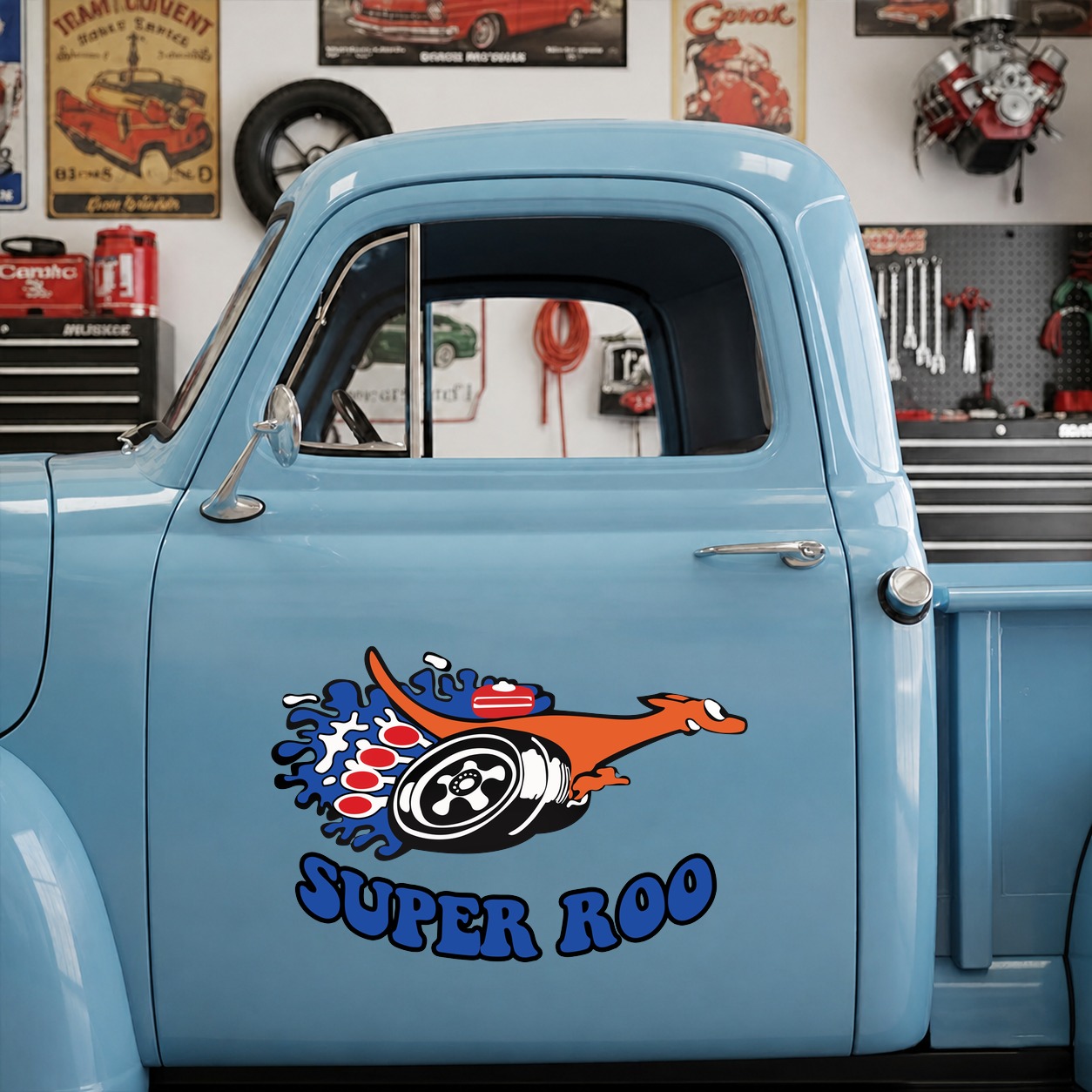 super roo | hot rod garage | muscle car vinyl sticker 09965 - Image 6