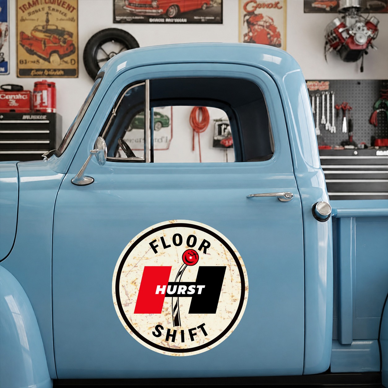 hot rod | shifter rat | rat rod motorcycle vinyl sticker 09983 - Image 7