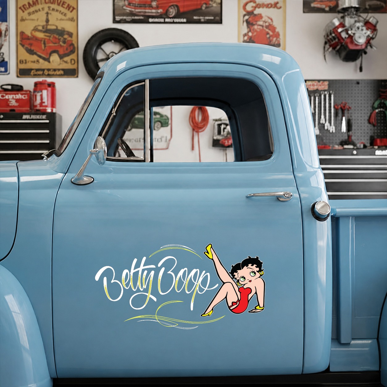 betty boop | hot rod garage vinyl sticker 09996 - Image 8