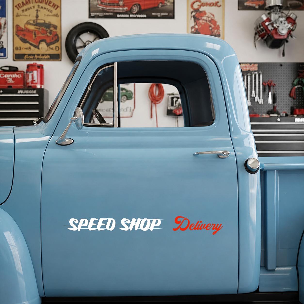 speedy delivery | hot rod garage vinyl sticker 10036 - Image 7
