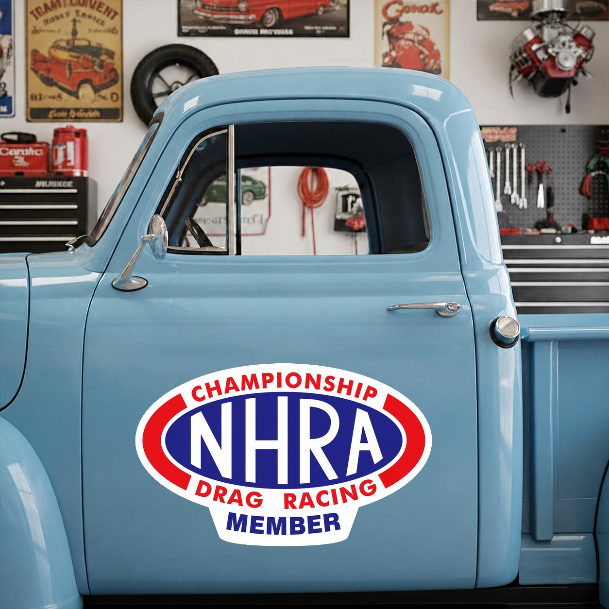 hot rod garage | NHRA | drag racing vinyl sticker 10038 - Image 7