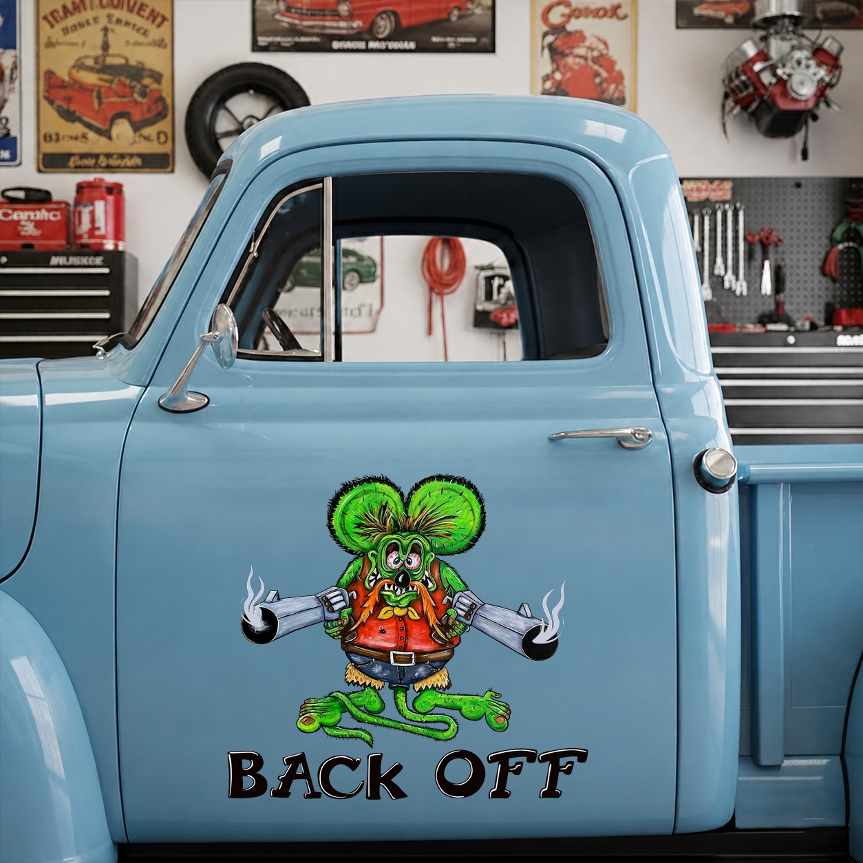 hot rod garage | rat fink vinyl sticker 10048 - Image 8