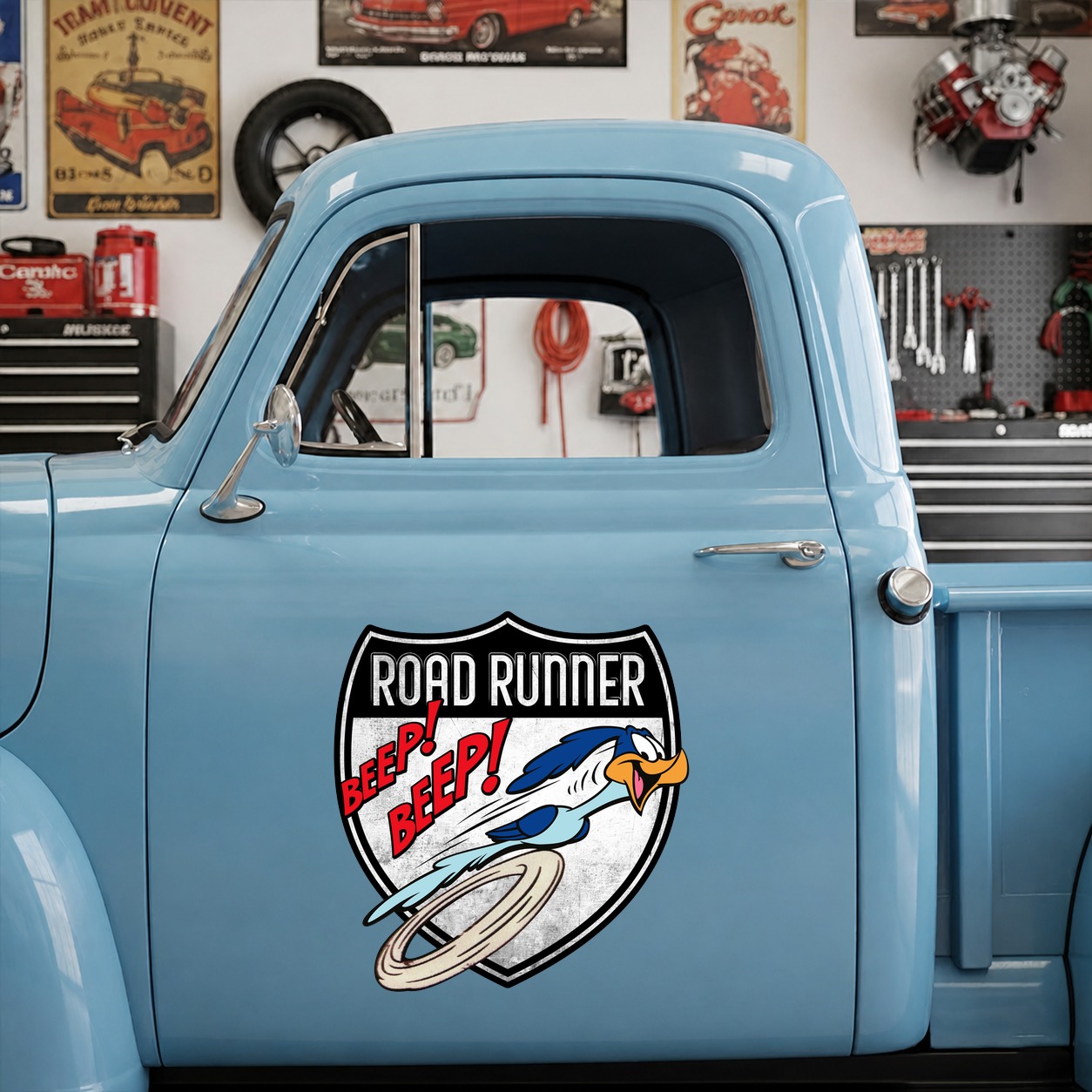 ROADRUNNER BEEP BEEP | hot rod garage vinyl sticker 10071 - Image 6