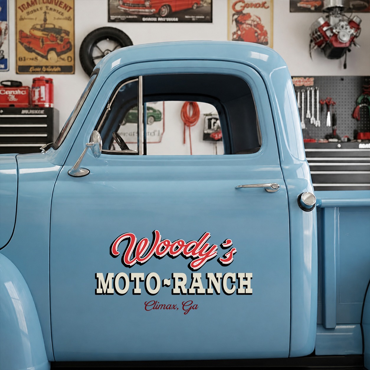 personalized moto ranch lettering vinyl sticker 10229 - Image 6