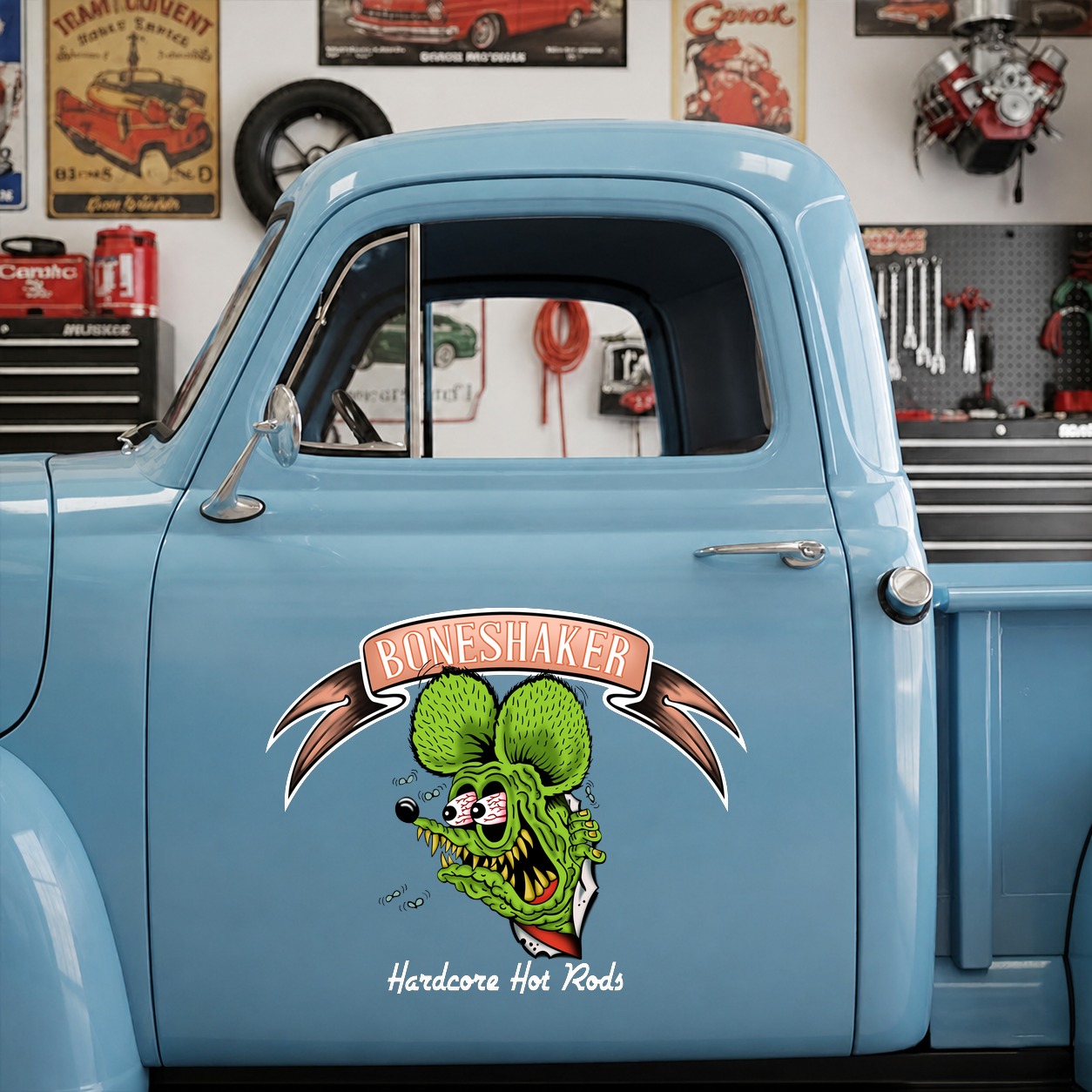 personalized rat fink hardcore hot rods vinyl sticker 10271 - Image 7