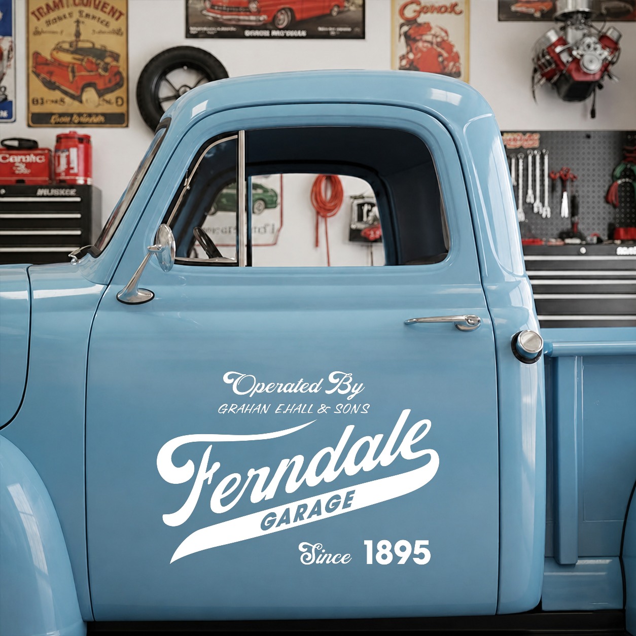 personalized vintage lettering vinyl sticker 10274 - Image 6