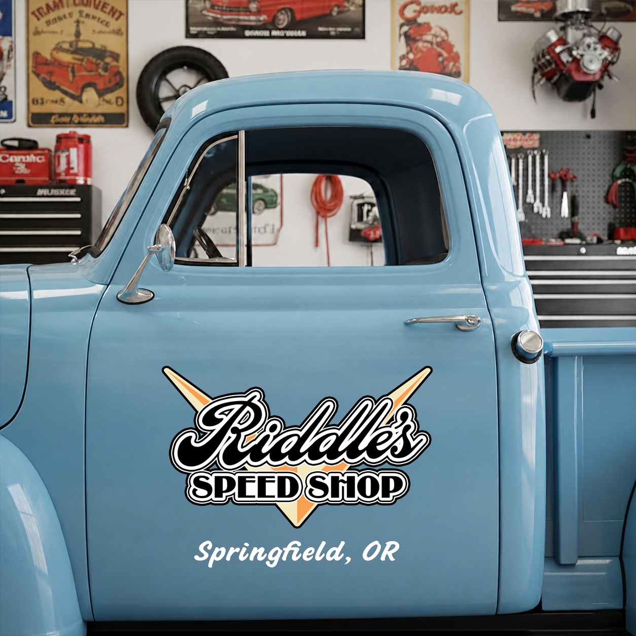 personalized vintage lettering vinyl sticker 10288 - Image 6