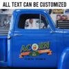 Personalized Tavern Truck Decal with Vintage Acorn Logo and Ribbon Design sticker 14288