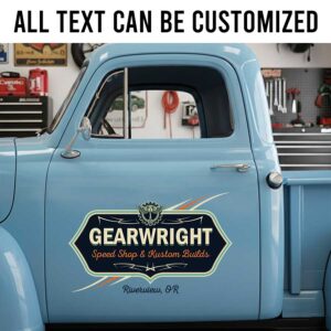 Custom Kustom Builds Vehicle Lettering for Hot Rod Shops and Garage Trucks sticker 14290