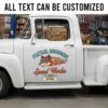 Personalized Speed Works Truck Decal with Flaming Fox Mascot Design sticker 14292