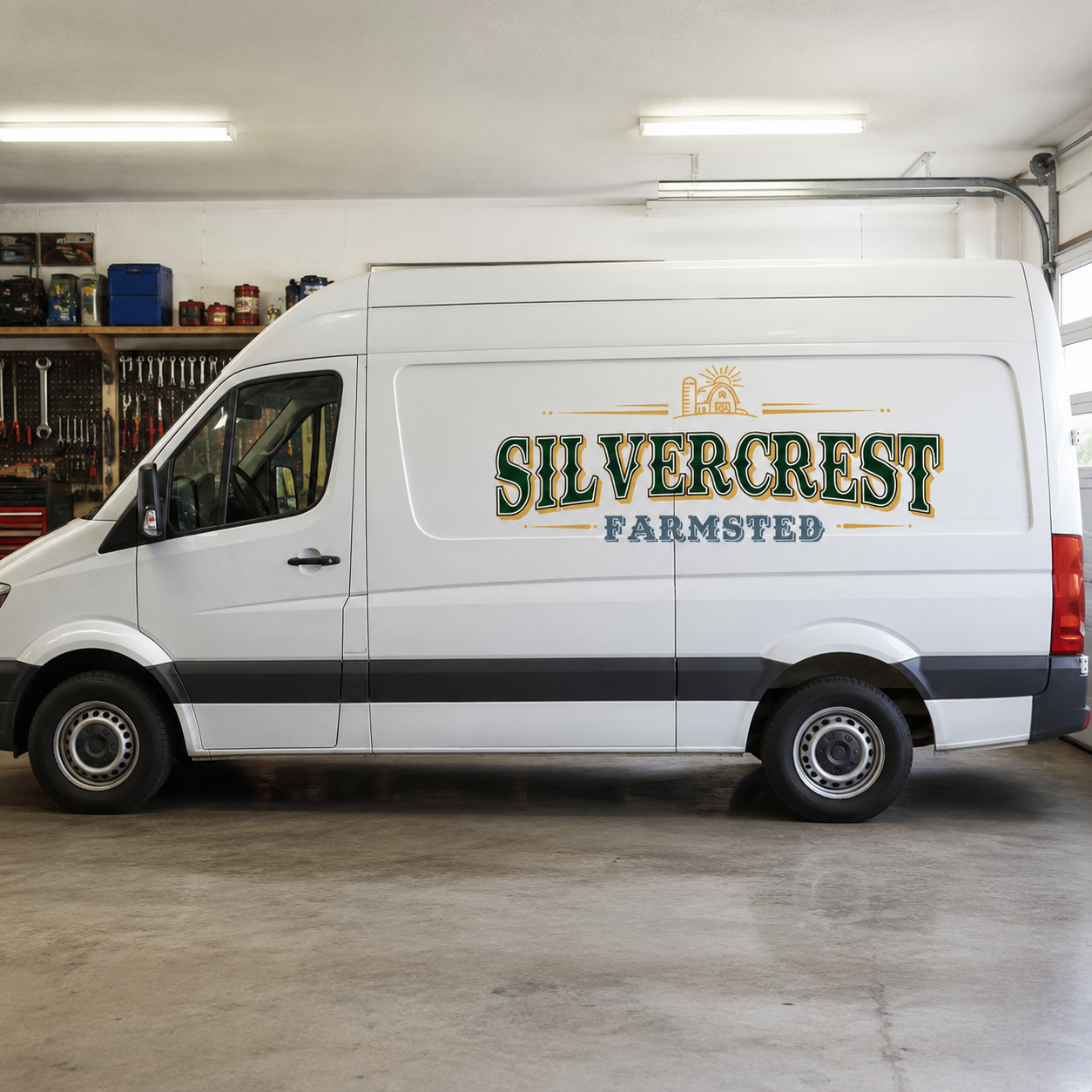 Personalized Barn and Sunburst Decal for Truck Door with Vintage Farm Design sticker 14312 - Image 2