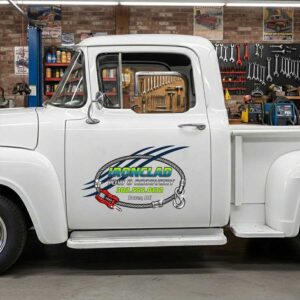 Personalized Towing Hook and Cable Decal for Truck Door with Vintage Automotive Design sticker 14314