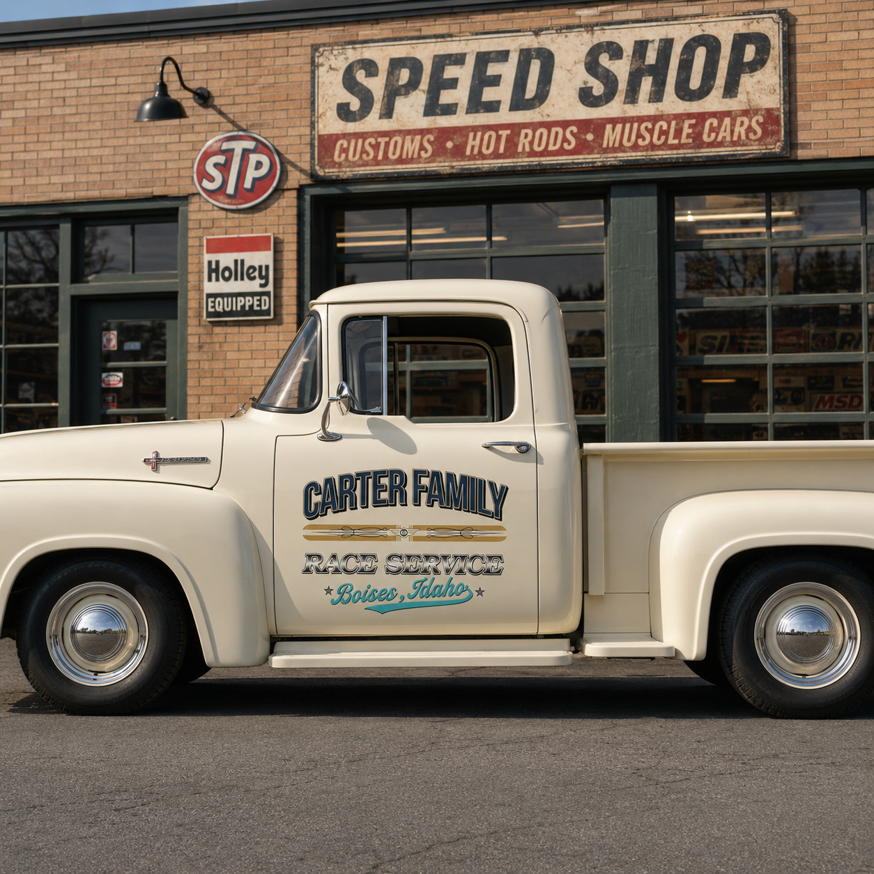 Personalized Wrench and Gear Decal for Truck Door with Vintage Automotive Design sticker 14318 - Image 3