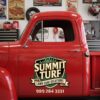 Personalized Grass and Shield Decal for Truck Door with Vintage Automotive Design sticker 14363