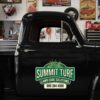 Personalized Grass and Text Decal for Truck Door with Professional Landscaping Design sticker 14366