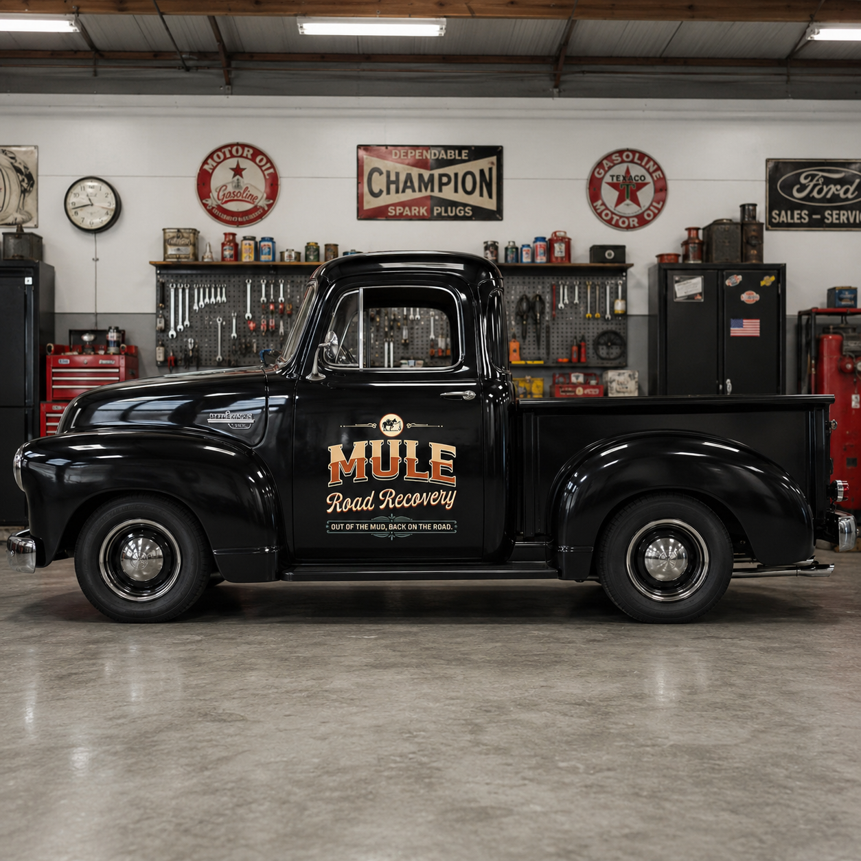 Personalized Mule and Wrench Decal for Truck Door with Vintage Automotive Design sticker 14372 - Image 4