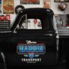 Personalized Shield and Road Icon Decal for Truck Door with Vintage Automotive Design sticker 14382