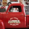 Personalized Logs and Bold Text Decal for Truck Door with Vintage Automotive Design sticker 14387