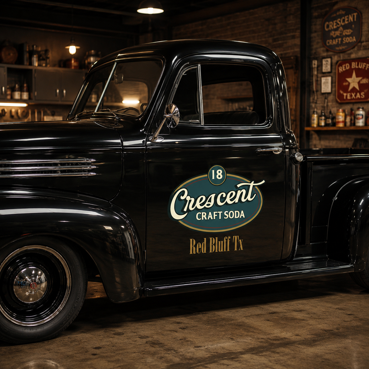 Personalized Oval Emblem and Vintage Text Decal for Truck Door with Vintage Automotive Design sticker 14392 - Image 2