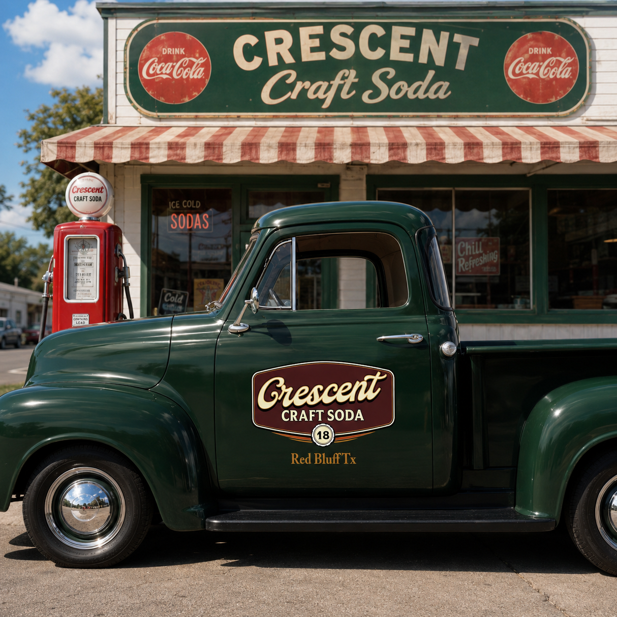 Personalized Vintage Script and Circular Badge Decal for Truck Door with Vintage Automotive Design sticker 14393 - Image 2