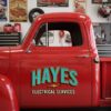Personalized Lightning Bolt and Bold Text Decal for Truck Door with Vintage Automotive Design sticker 14394