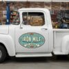 Personalized Checkered Flag and Vintage Banner Decal for Truck Door with Vintage Automotive Design sticker 14396