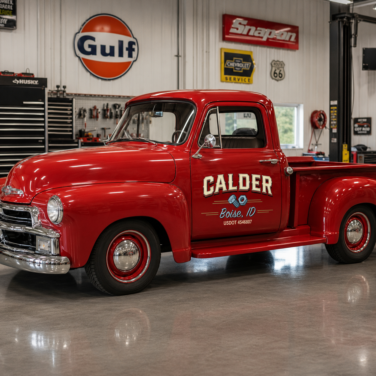 Personalized Piston and Nut Decal for Truck Door with Vintage Automotive Design sticker 14450 - Image 3