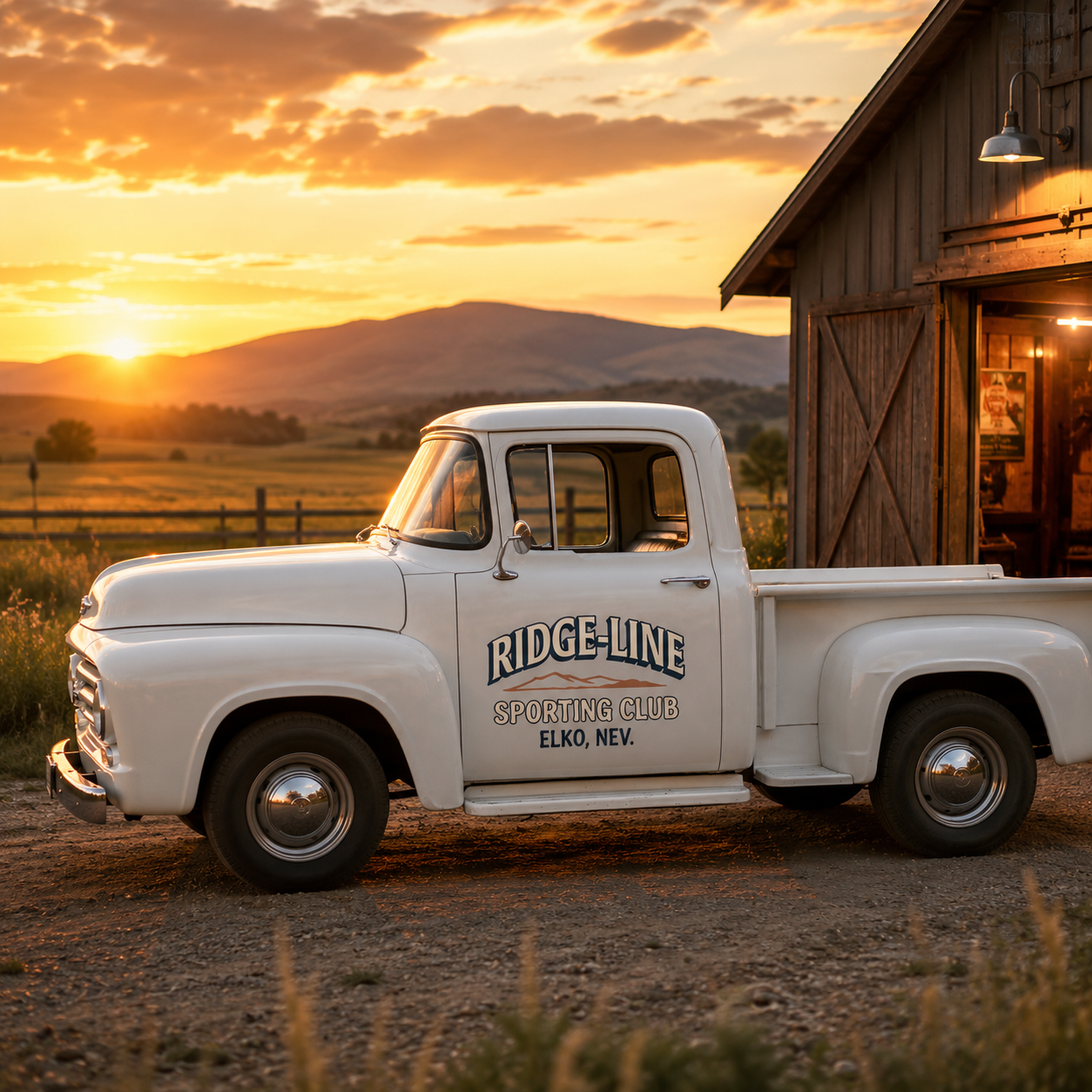 Personalized Mountain Silhouette and Bold Text Decal for Truck Door with Vintage Automotive Design sticker 14472 - Image 3