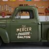 Personalized Piston and Wrench Decal for Truck Door with Vintage Automotive Design sticker 14481