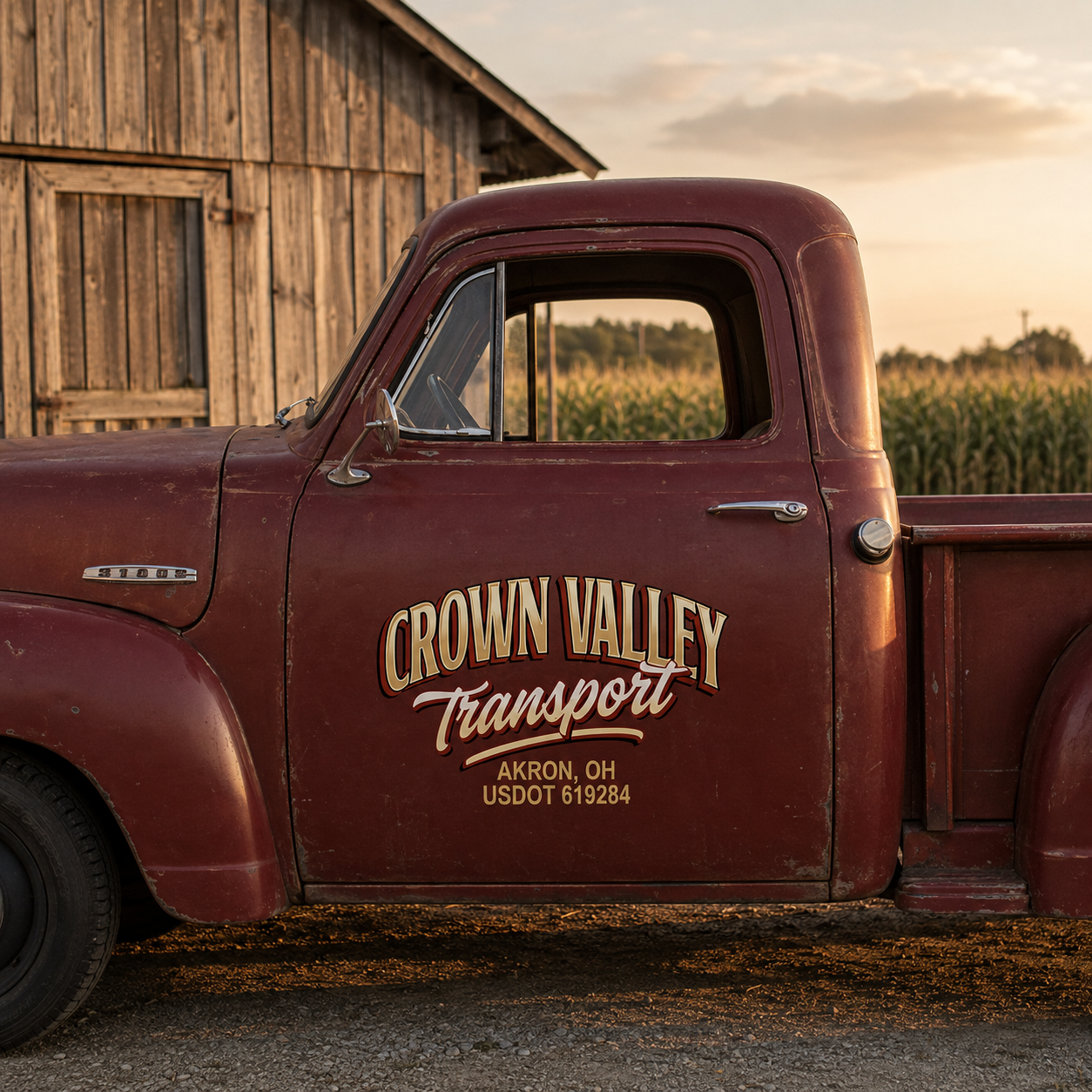 Personalized Vintage Text Decal for Truck Door with Vintage Automotive Design sticker 14520 - Image 3