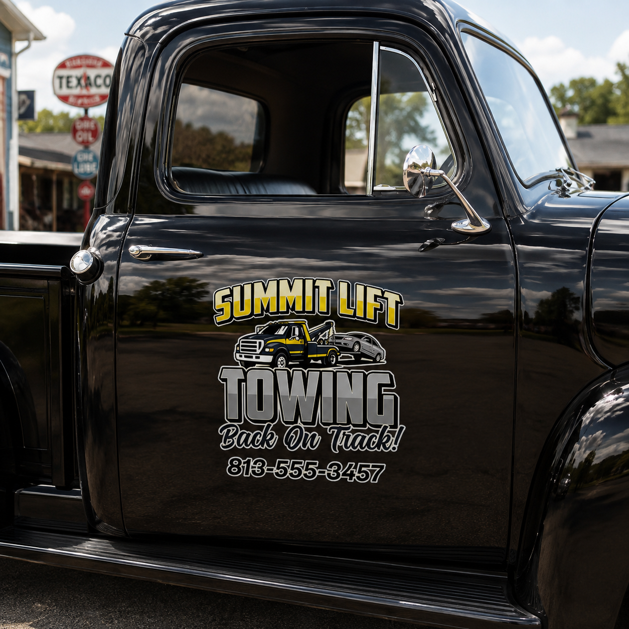 Personalized Tow Truck and Vehicle Decal for Truck Door with Bold Automotive Design sticker 14522 - Image 2