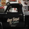 Personalized Piston and Wrench Decal for Truck Door with Vintage Automotive Design sticker 14596